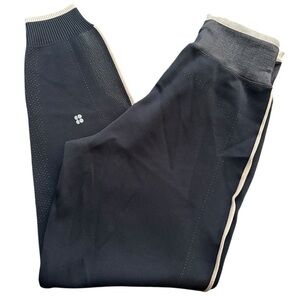 Sweaty Betty Women’s Size S Gray Pink Striped Leg Drawstring Performance Pants